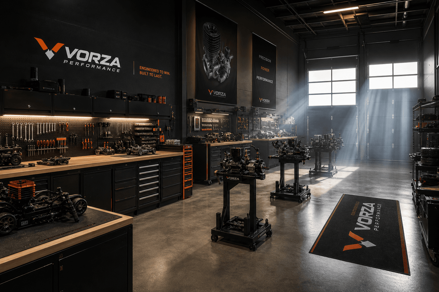 SRE performance workshop with engines and builds on workbenches